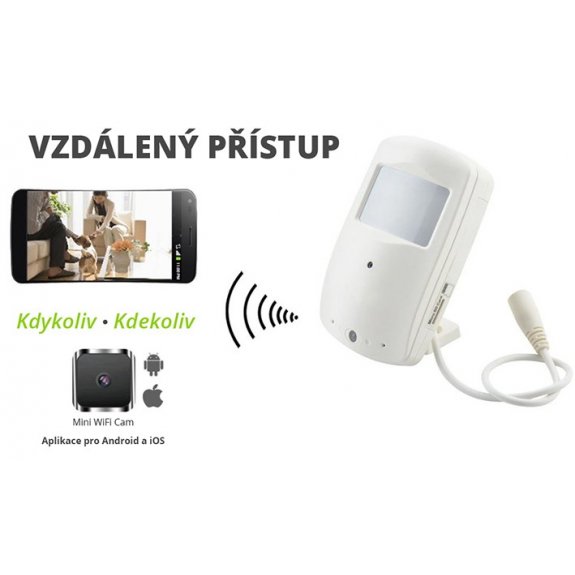 WiFi skrytá kamera v PIR čidle - detekce pohybu, noční vidění ...