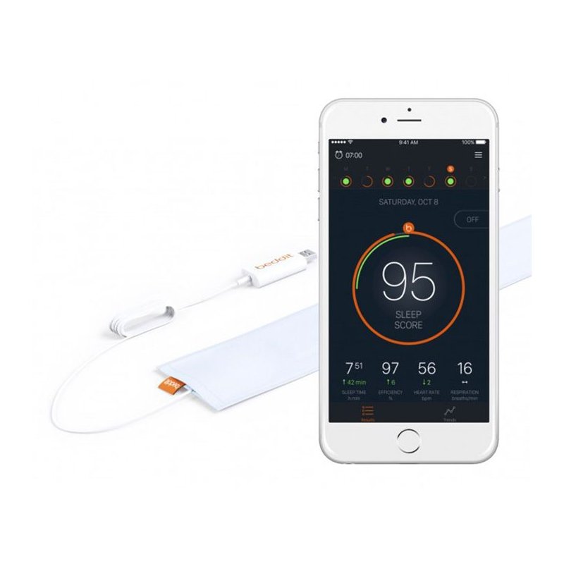 Beddit B3 podrobný monitor spánku bílý