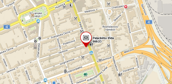 Mapa prodejny